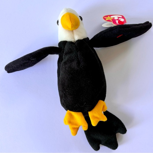 TY Beanie Baby Collection Baldy the Eagle 1996 Retired 3rd Generation Plush Toy - Picture 4 of 8